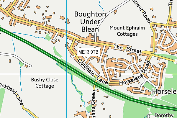 ME13 9TB map - OS VectorMap District (Ordnance Survey)