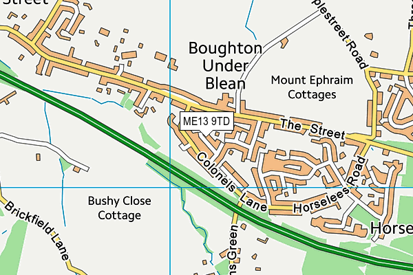 ME13 9TD map - OS VectorMap District (Ordnance Survey)