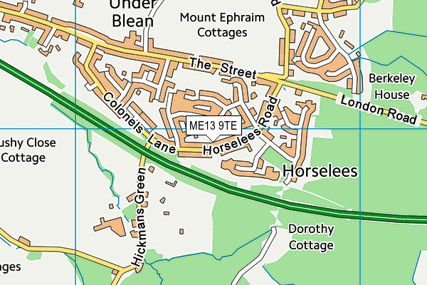 ME13 9TE map - OS VectorMap District (Ordnance Survey)