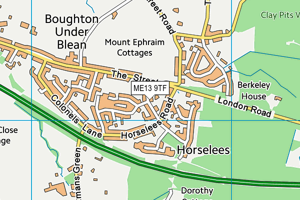 ME13 9TF map - OS VectorMap District (Ordnance Survey)