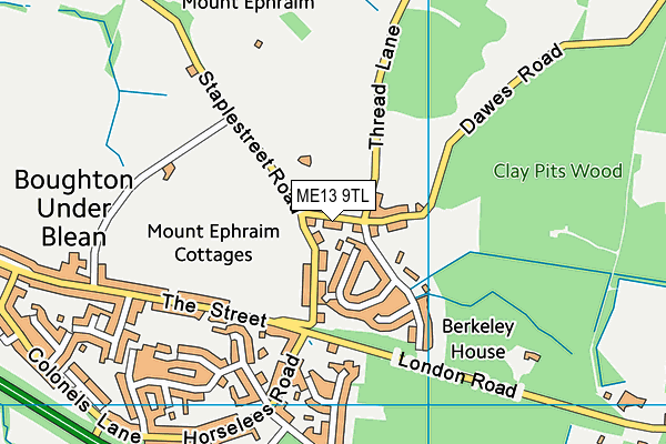 ME13 9TL map - OS VectorMap District (Ordnance Survey)