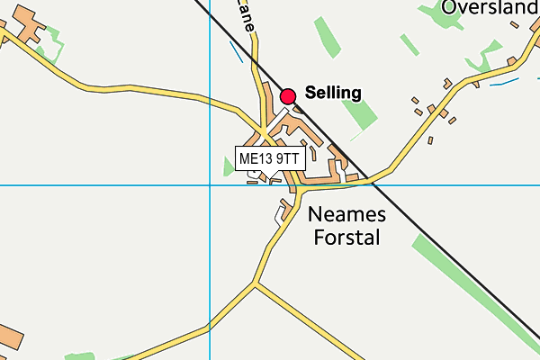 ME13 9TT map - OS VectorMap District (Ordnance Survey)