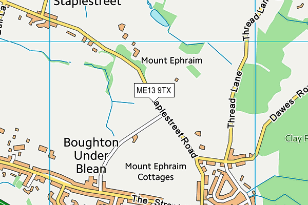 Sparrows Hill map (ME13 9TX) - OS VectorMap District (Ordnance Survey)