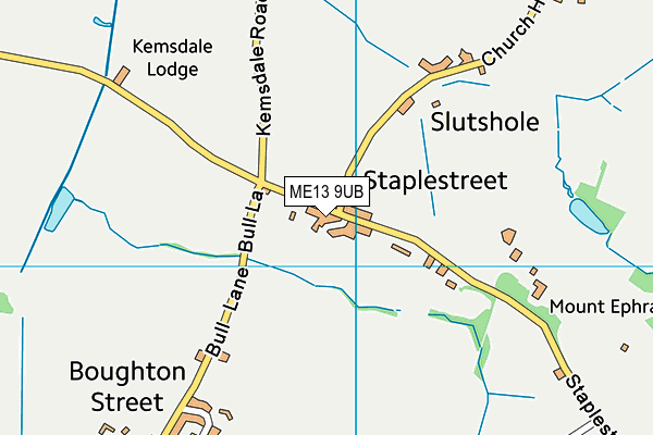 ME13 9UB map - OS VectorMap District (Ordnance Survey)