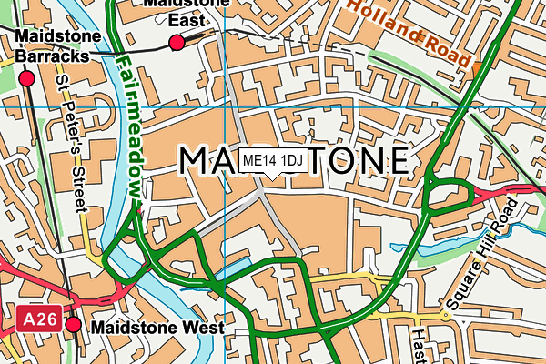 ME14 1DJ map - OS VectorMap District (Ordnance Survey)