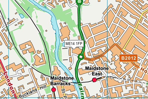 ME14 1FP map - OS VectorMap District (Ordnance Survey)