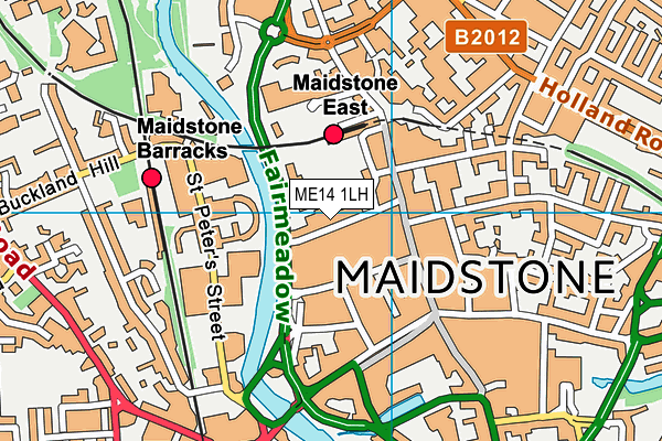 ME14 1LH map - OS VectorMap District (Ordnance Survey)