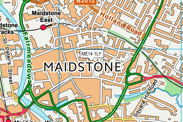 ME14 1LY map - OS VectorMap District (Ordnance Survey)