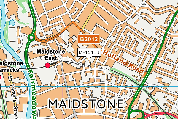 ME14 1UU map - OS VectorMap District (Ordnance Survey)