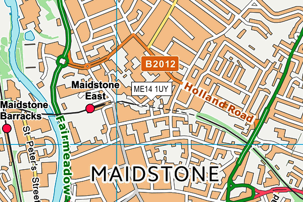 ME14 1UY map - OS VectorMap District (Ordnance Survey)