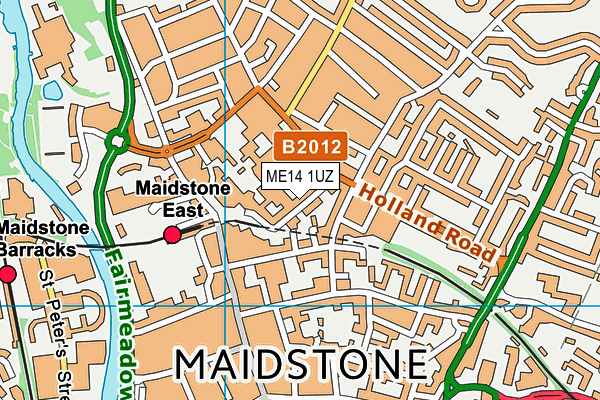 Hmp Maidstone map (ME14 1UZ) - OS VectorMap District (Ordnance Survey)