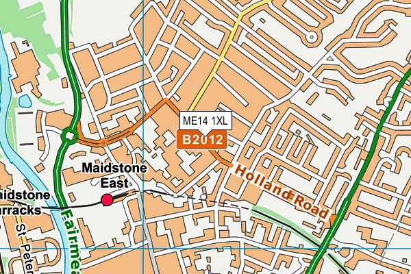 ME14 1XL map - OS VectorMap District (Ordnance Survey)