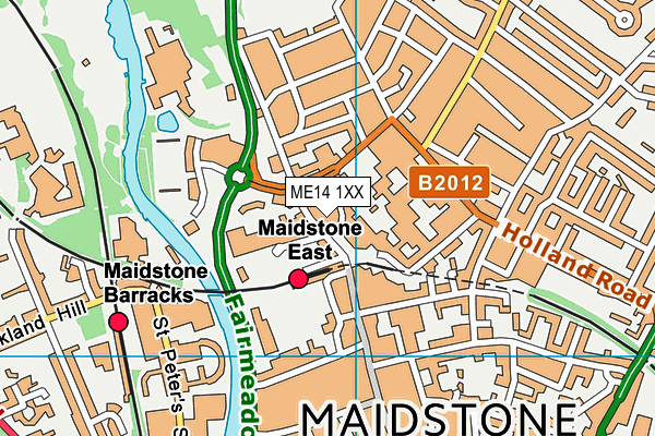 ME14 1XX map - OS VectorMap District (Ordnance Survey)