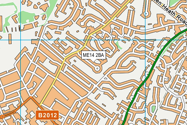 ME14 2BA map - OS VectorMap District (Ordnance Survey)