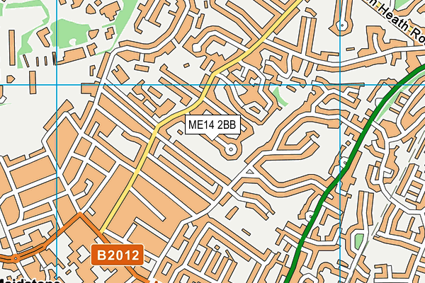 ME14 2BB map - OS VectorMap District (Ordnance Survey)