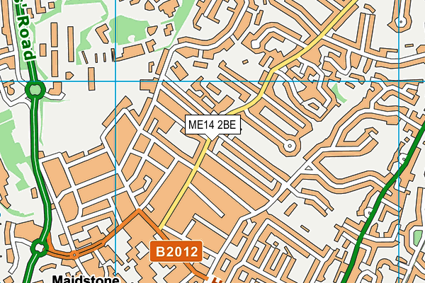 ME14 2BE map - OS VectorMap District (Ordnance Survey)