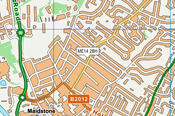 ME14 2BH map - OS VectorMap District (Ordnance Survey)