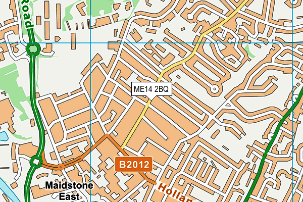 ME14 2BQ map - OS VectorMap District (Ordnance Survey)