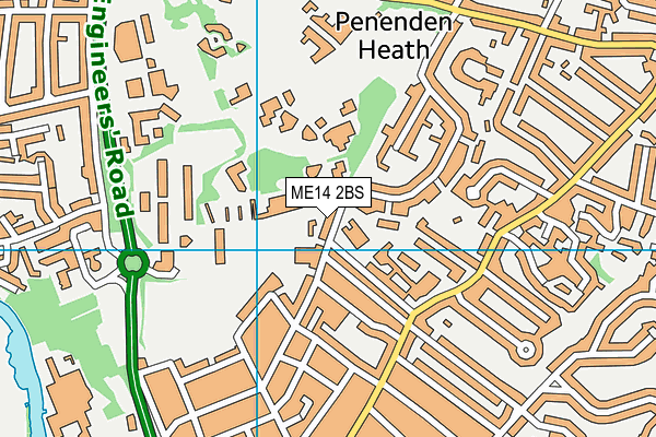 St Paul's Infant School map (ME14 2BS) - OS VectorMap District (Ordnance Survey)