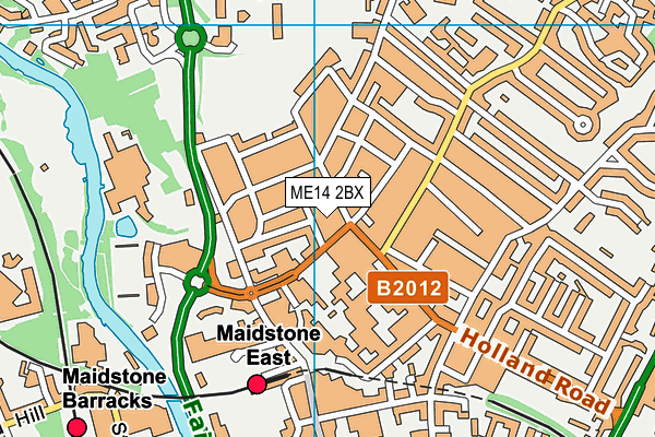 ME14 2BX map - OS VectorMap District (Ordnance Survey)