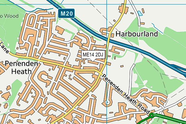 ME14 2DJ map - OS VectorMap District (Ordnance Survey)