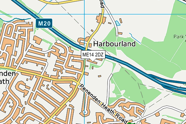 ME14 2DZ map - OS VectorMap District (Ordnance Survey)