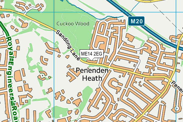 ME14 2EG map - OS VectorMap District (Ordnance Survey)