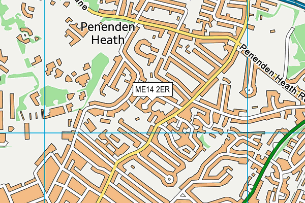 ME14 2ER map - OS VectorMap District (Ordnance Survey)