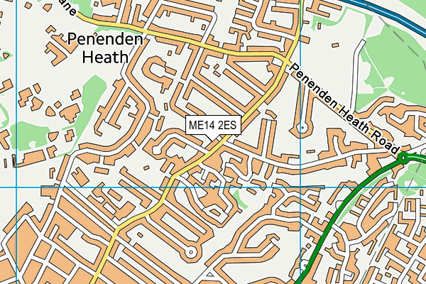 ME14 2ES map - OS VectorMap District (Ordnance Survey)