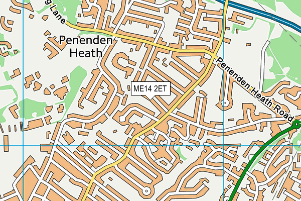 ME14 2ET map - OS VectorMap District (Ordnance Survey)