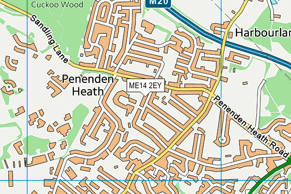 ME14 2EY map - OS VectorMap District (Ordnance Survey)