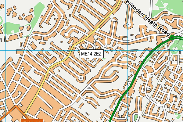 ME14 2EZ map - OS VectorMap District (Ordnance Survey)