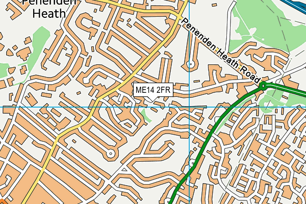 ME14 2FR map - OS VectorMap District (Ordnance Survey)