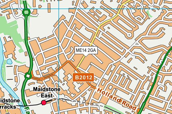 ME14 2GA map - OS VectorMap District (Ordnance Survey)