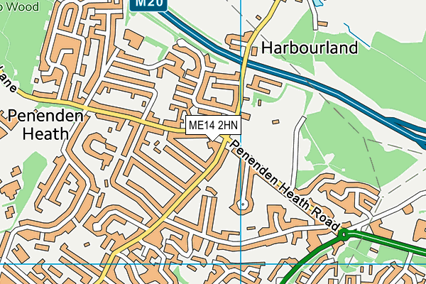 ME14 2HN map - OS VectorMap District (Ordnance Survey)