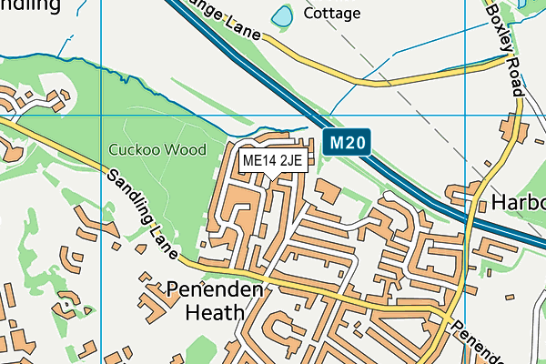 ME14 2JE map - OS VectorMap District (Ordnance Survey)