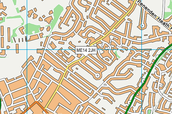 ME14 2JH map - OS VectorMap District (Ordnance Survey)