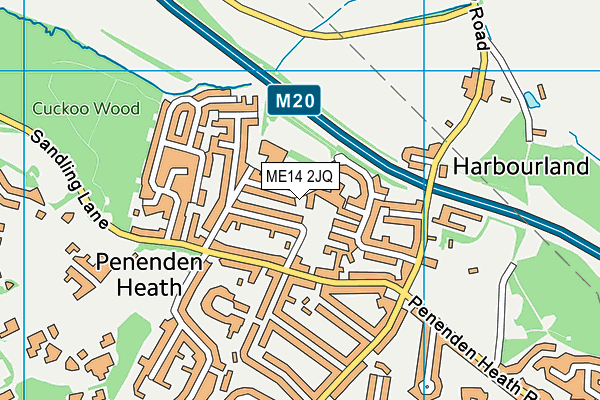 ME14 2JQ map - OS VectorMap District (Ordnance Survey)