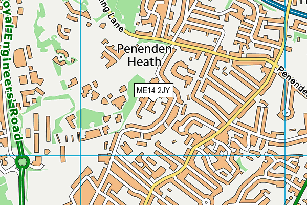 ME14 2JY map - OS VectorMap District (Ordnance Survey)