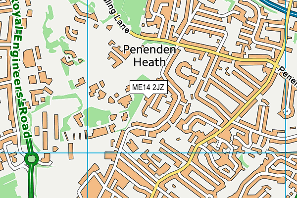 ME14 2JZ map - OS VectorMap District (Ordnance Survey)