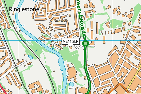 ME14 2LP map - OS VectorMap District (Ordnance Survey)