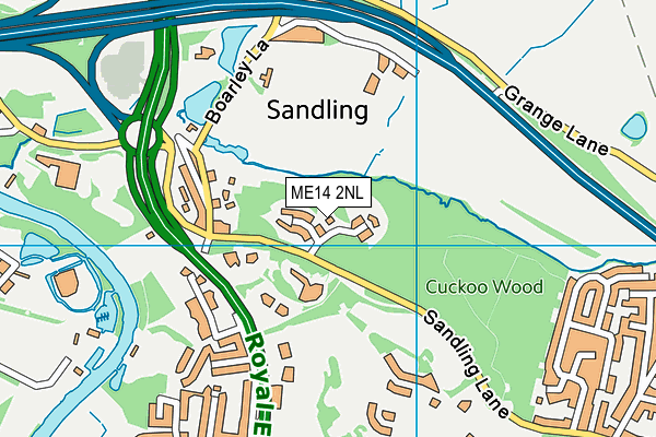 ME14 2NL map - OS VectorMap District (Ordnance Survey)