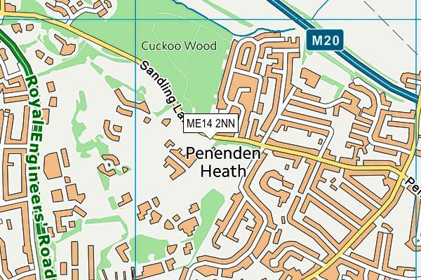 ME14 2NN map - OS VectorMap District (Ordnance Survey)