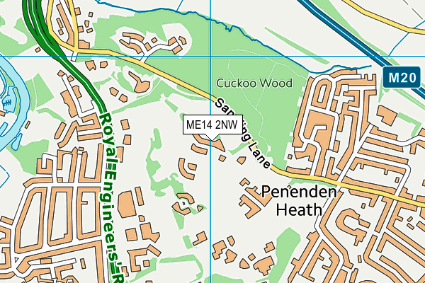 ME14 2NW map - OS VectorMap District (Ordnance Survey)