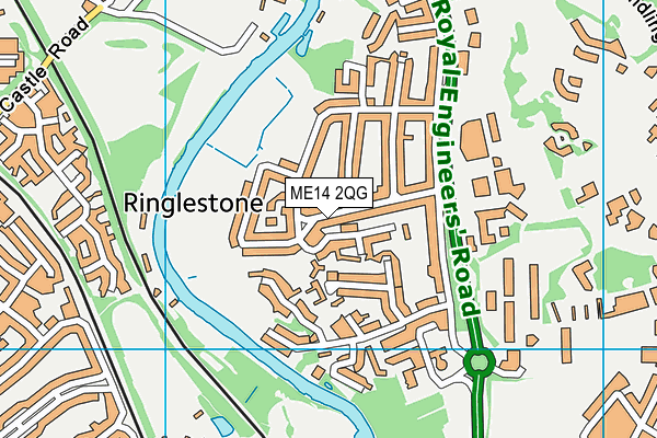 ME14 2QG map - OS VectorMap District (Ordnance Survey)