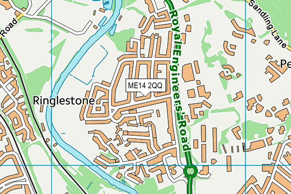 ME14 2QQ map - OS VectorMap District (Ordnance Survey)