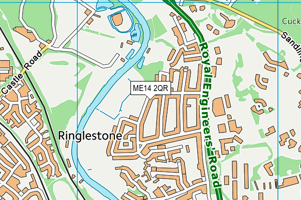 ME14 2QR map - OS VectorMap District (Ordnance Survey)