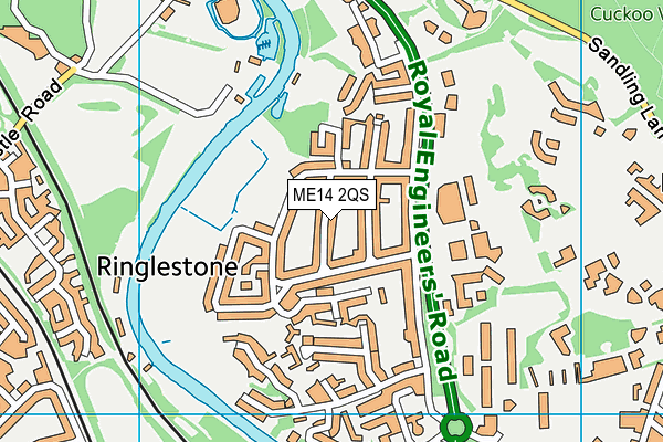 ME14 2QS map - OS VectorMap District (Ordnance Survey)