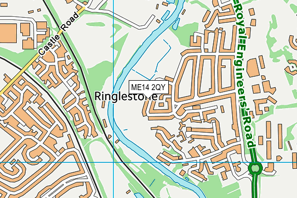 ME14 2QY map - OS VectorMap District (Ordnance Survey)