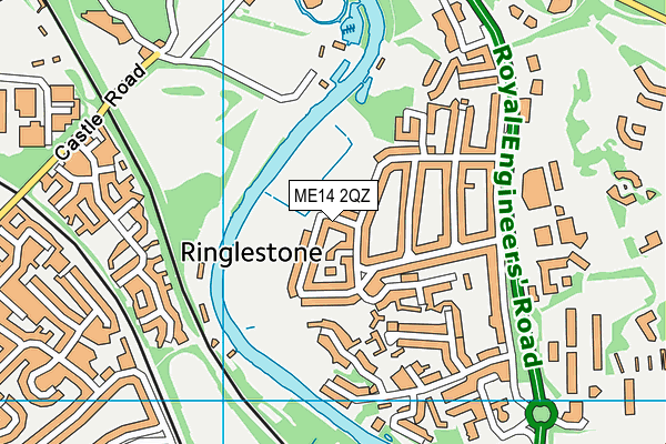 ME14 2QZ map - OS VectorMap District (Ordnance Survey)